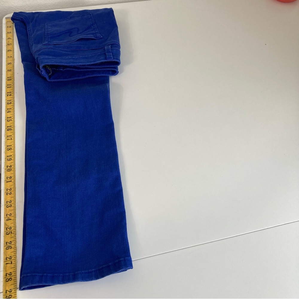 WHBM Royal Blue Slim Ankle Blanc Vibrant Royal Blue Jeans Size 4R - Picture 4 of 8